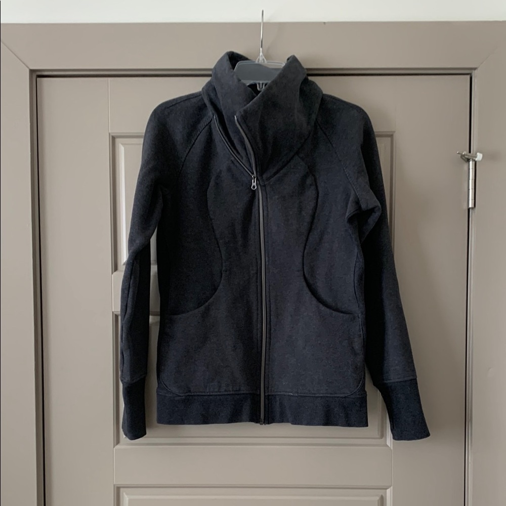 lululemon athletica Black Full-Zip Funnel Neck Jacket